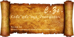 Czégényi Zseraldin névjegykártya